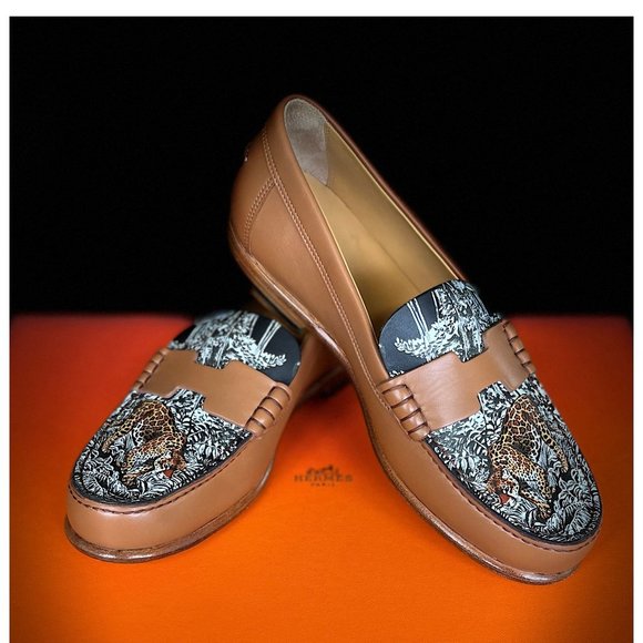 HERMES New Equateur Tatouage Kennedy Loafer Moccasins Shoes Made in Italy - Picture 12 of 16